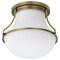 Nuvo Valdora 1-Light Flush Mount 10 in. Natural Brass White Opal Glass 60/7860 - alternate 6